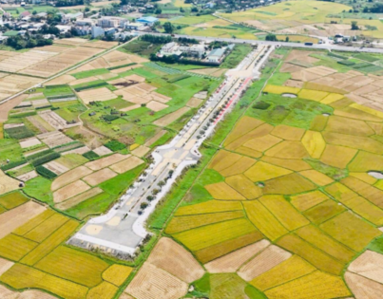 Đường hơn 34 tỷ nối Quốc lộ 1A ra giữa đồng, làm xong chỉ để phơi nông sản