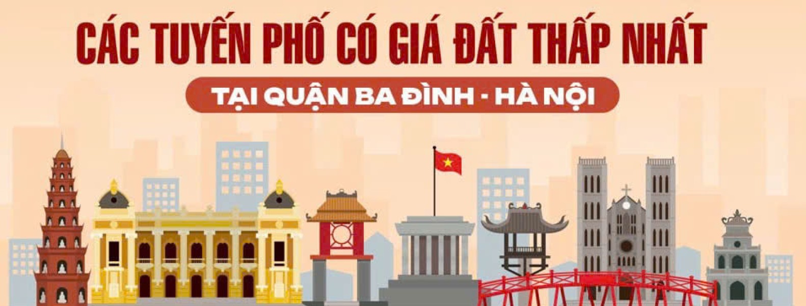 Những tuyến phố có giá đất thấp nhất quận Ba Đình theo bảng giá đất mới