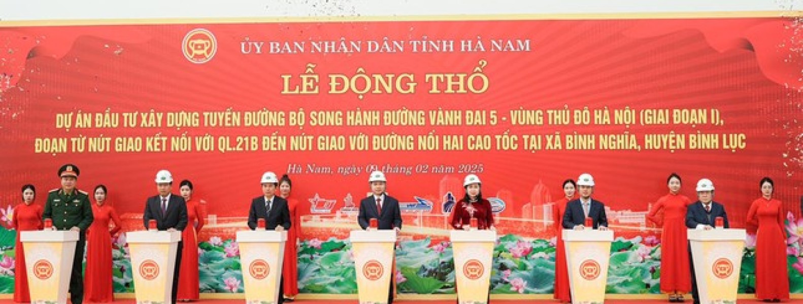 Hà Nam: Khởi công xây dựng tuyến đường bộ song hành vành đai 5- Vùng Thủ đô