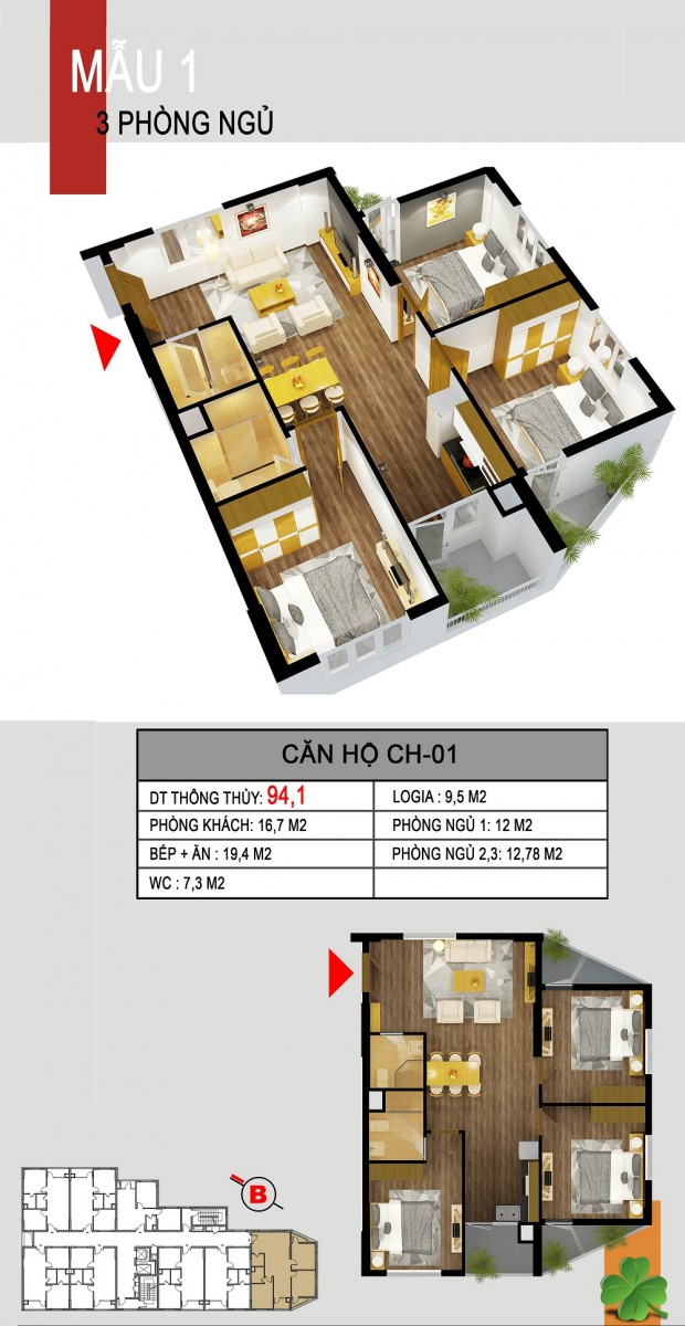 Thiết kế căn hộ CH-01