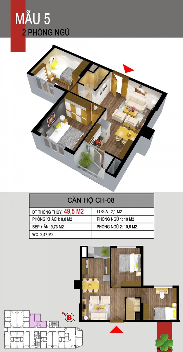 Thiết kế căn hộ CH-08