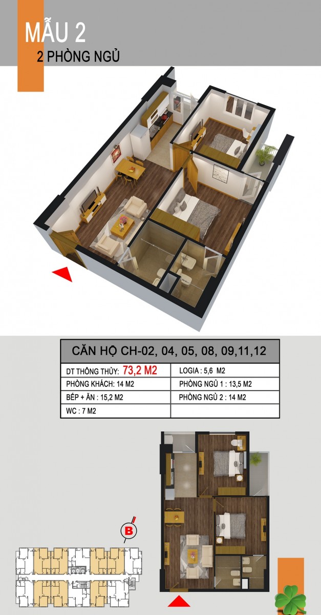 Thiết kế căn hộ CH-02,04,05,08,09,11,12
