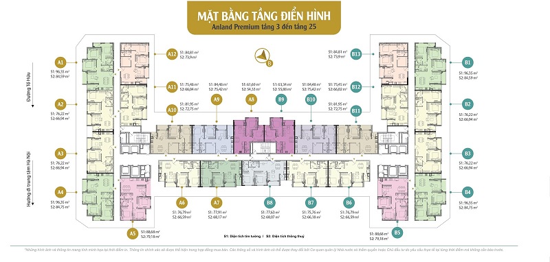 Mặt bằng thiết kế Chung cư Anland Premium