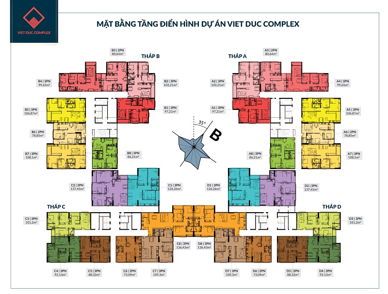 Mặt Bằng Dự Án Chung Cư Việt Đức Complex