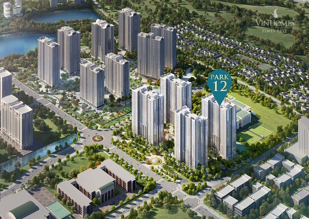 Phối cảnh tòa Park 12 Park Hill - Times City