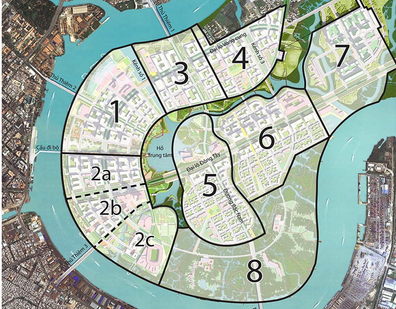 Bản đồ quy hoạch khu đô thị mới Thủ Thiêm