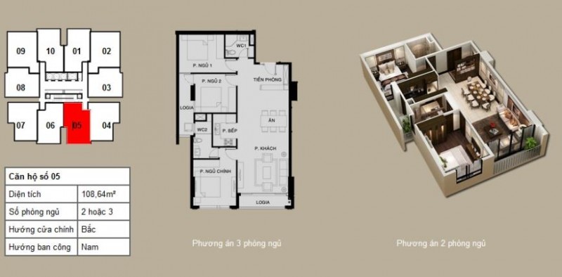  Mặt bằng căn hộ 05 và 06 dự án Chung Cư Platinum Residences