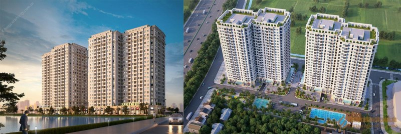 Phối cảnh tổng thể dự án Ruby City CT3 Phúc Lợi