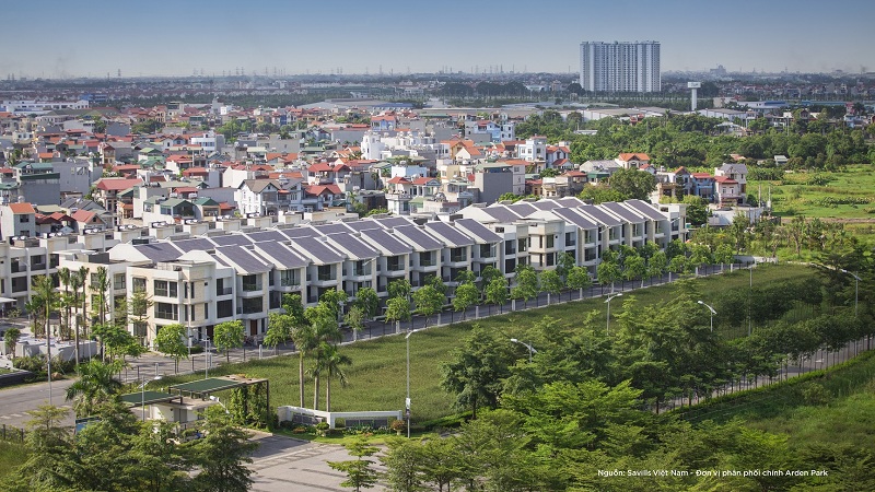 Ảnh thực tế biệt thự liền kề Arden Park Thạch Bàn - Hà Nội Garden City