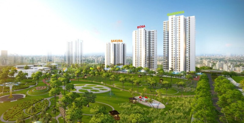 Vị trí tòa Ct11 Gardenia Hồng Hà Eco City – Nhìn từ bên trong dự án ra ngoài