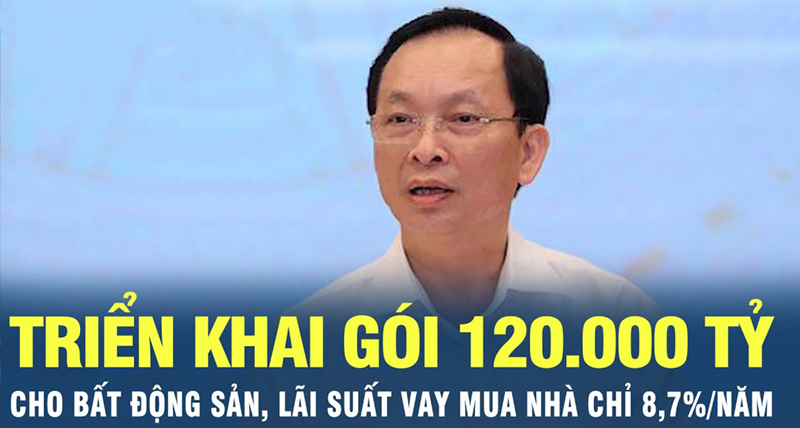 Phó Thống đốc Ngân hàng Nhà nước Đào Minh Tú cho biết, văn bản hướng dẫn thực hiện gói tín dụng 120.000 tỷ đối với bất động sản đã hoàn thiện và sẽ ban hành trong 1 vài ngày tới.