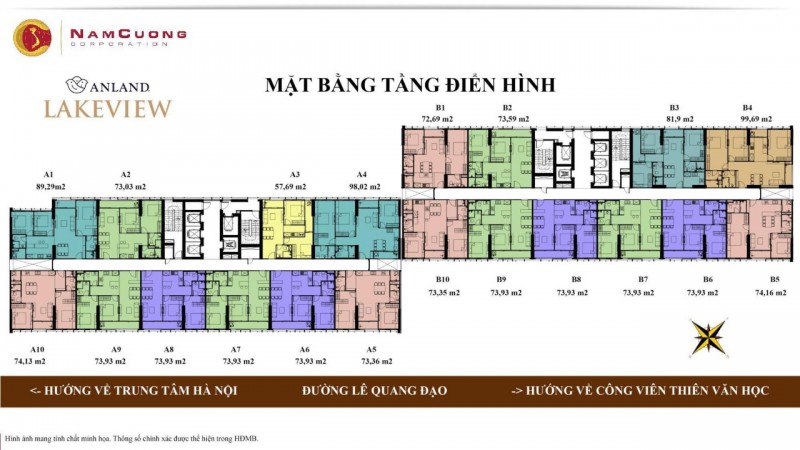 Mặt bằng chung cư Anland Lakeview