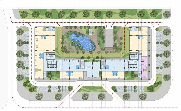 Mặt bằng tổng thể Chung Cư Ecohome Phúc Lợi