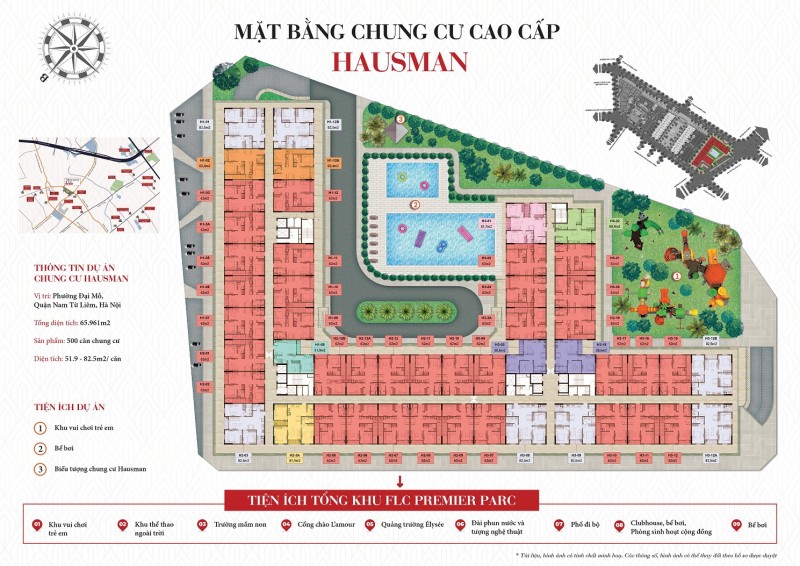 Mặt bằng dự án chung cư Hausman – FLC Premier Park Đại Mỗ