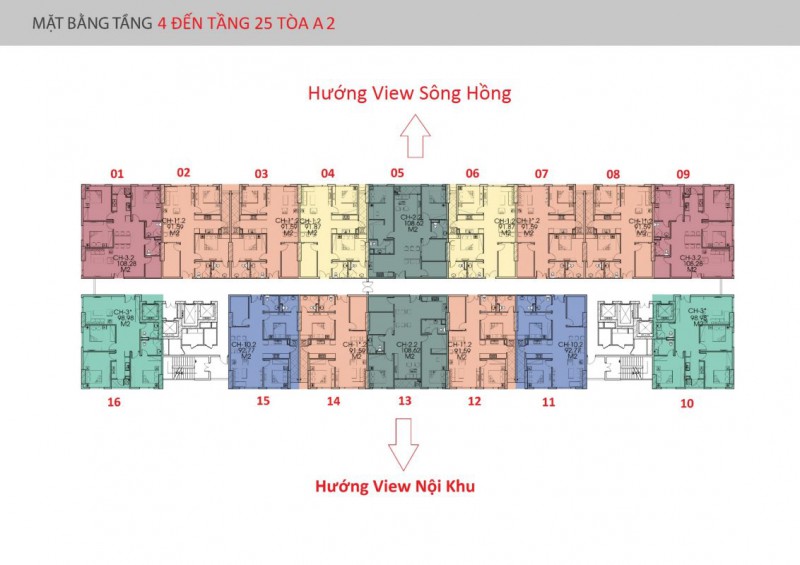 Mặt bằng tòa A2