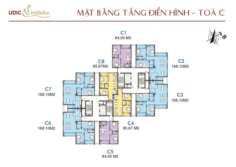 Mặt bằng tòa C dự án Udic Westlake Võ Chí Công