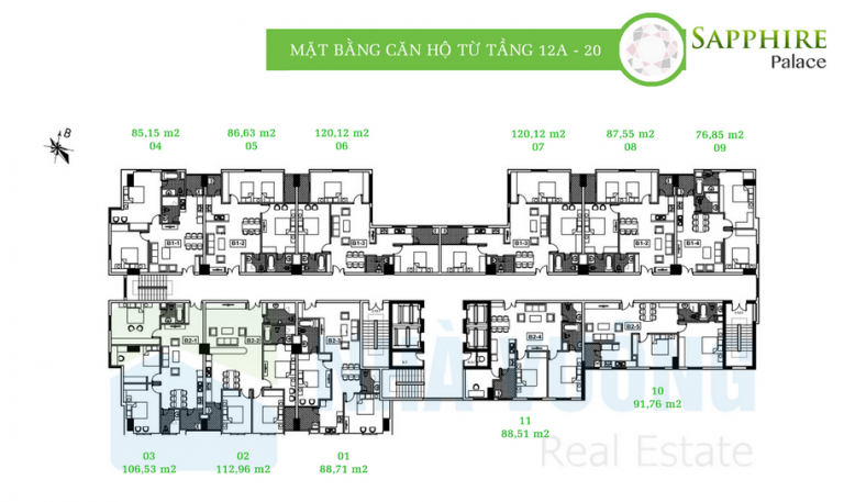  Mặt bằng căn hộ