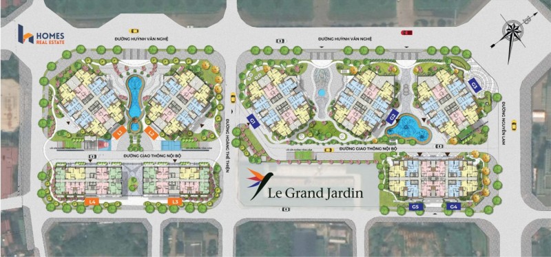 Mặt Bằng Tổng Thể Dự Án Chung Cư Le Grand Jardin