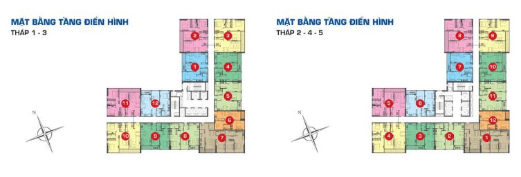 Mặt bằng tầng điển hình căn hộ