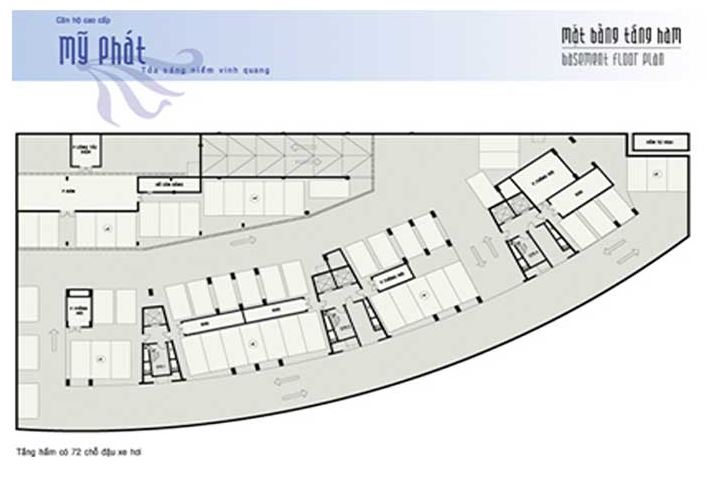Mặt bằng tầng hầm chung cư Mỹ Phát
