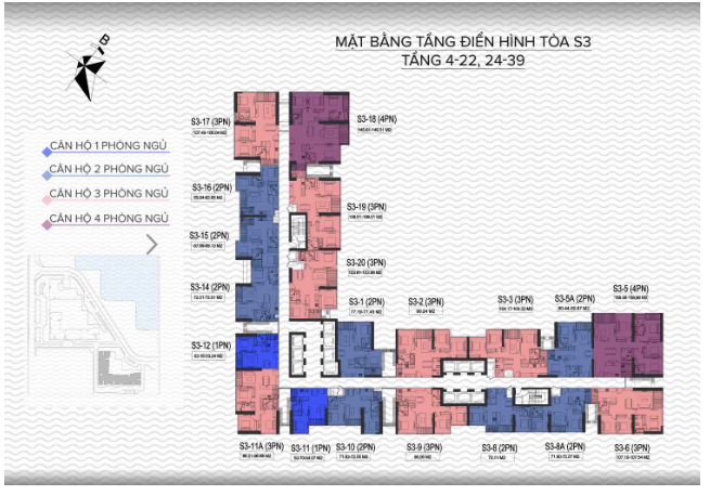 Mặt bằng tòa S3