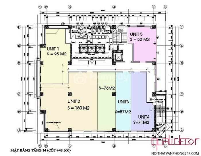 Mặt bằng tổng thể dự án Tòa nhà HAREC Building 