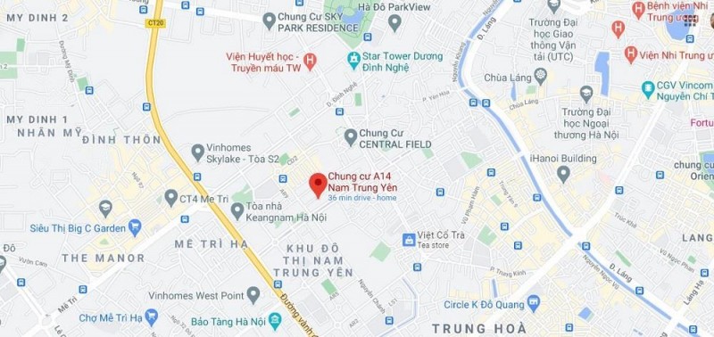 Vị Trí Khu Đô Thị Nam Trung Yên