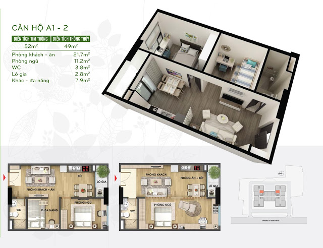 Thiết kế căn hộ A1-2