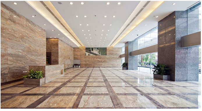 Vật liệu được dùng chính trong tòa nhà: granite thiên nhiên & đá marble