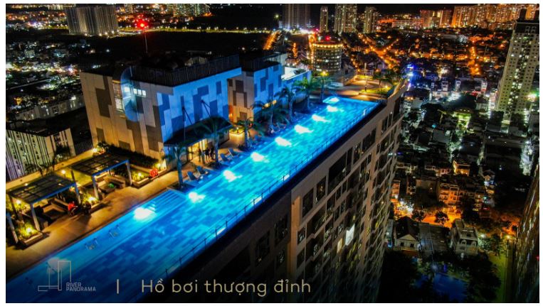 Hồ bơi vô cực tại tầng thượng dự án