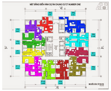 Mặt bằng thiết kế tầng 21-30