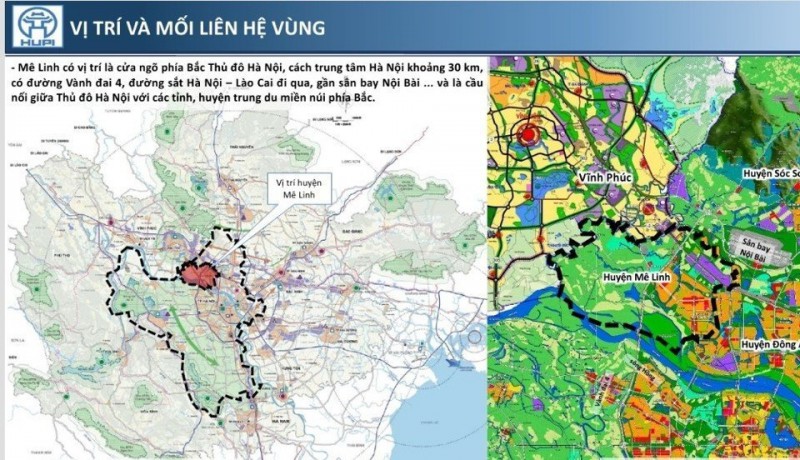 Sơ đồ quy hoạch Vùng huyện Mê Linh