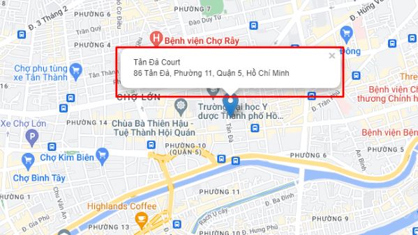 Vị trí Dự án căn hộ Tản Đà