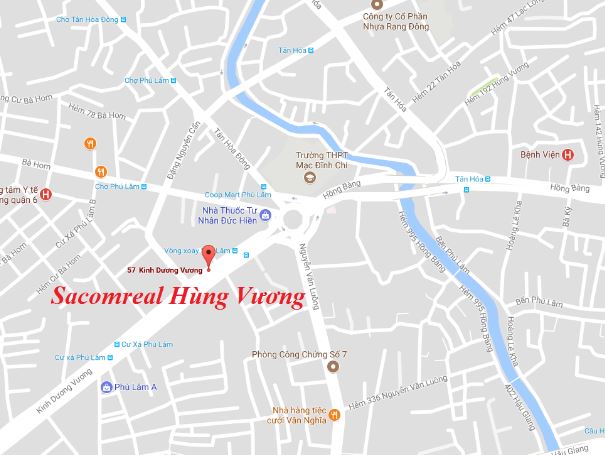 Vị Trí Của Dự Án Sacomreal Hùng Vương     