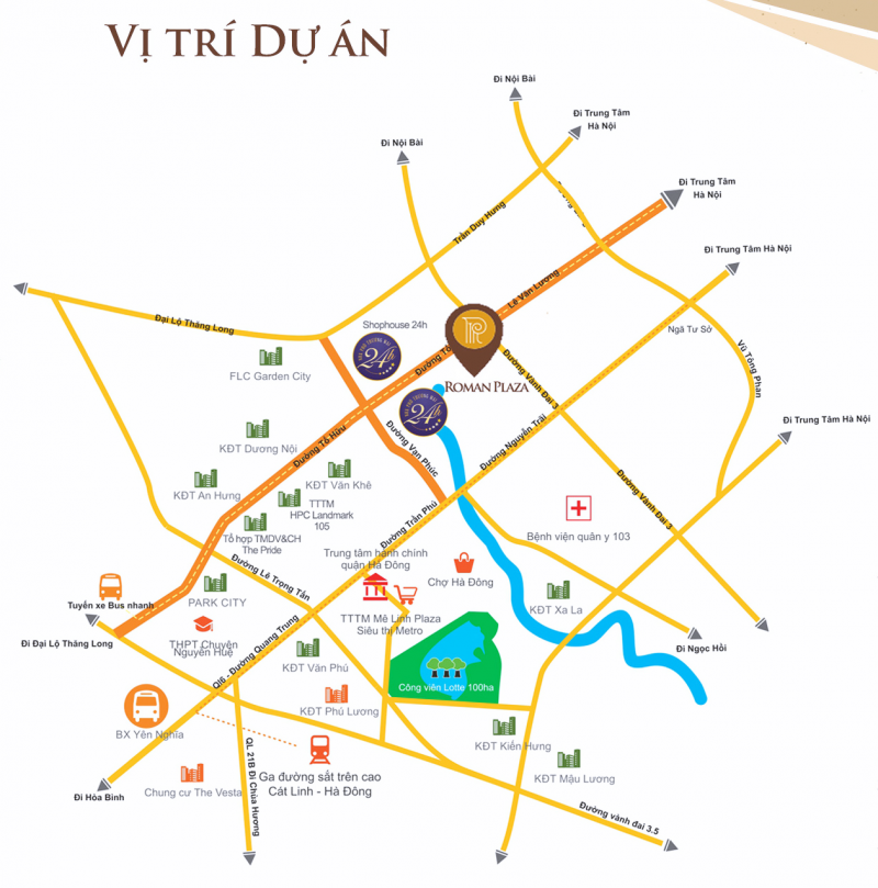 Vị Trí Đắc Địa Dự Án Chung Cư Roman Plaza