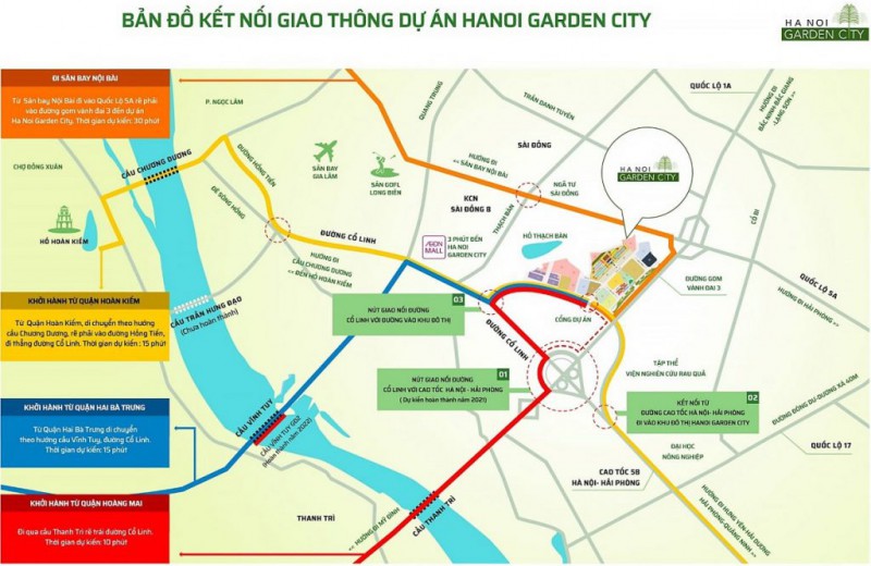 Vị trí biệt thự liền kề Arden Park- Hanoi Garden City