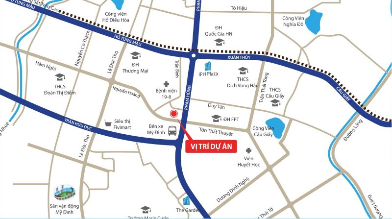 Vị trí dự án Mỹ Đình Plaza 2